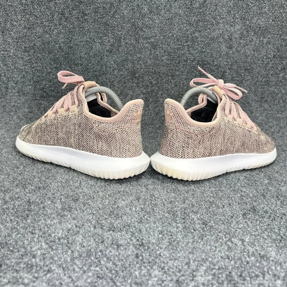 Adidas Originals Tubular Shadow Shoes Women's Size 8.5 Pink Knit Lace Up Running
